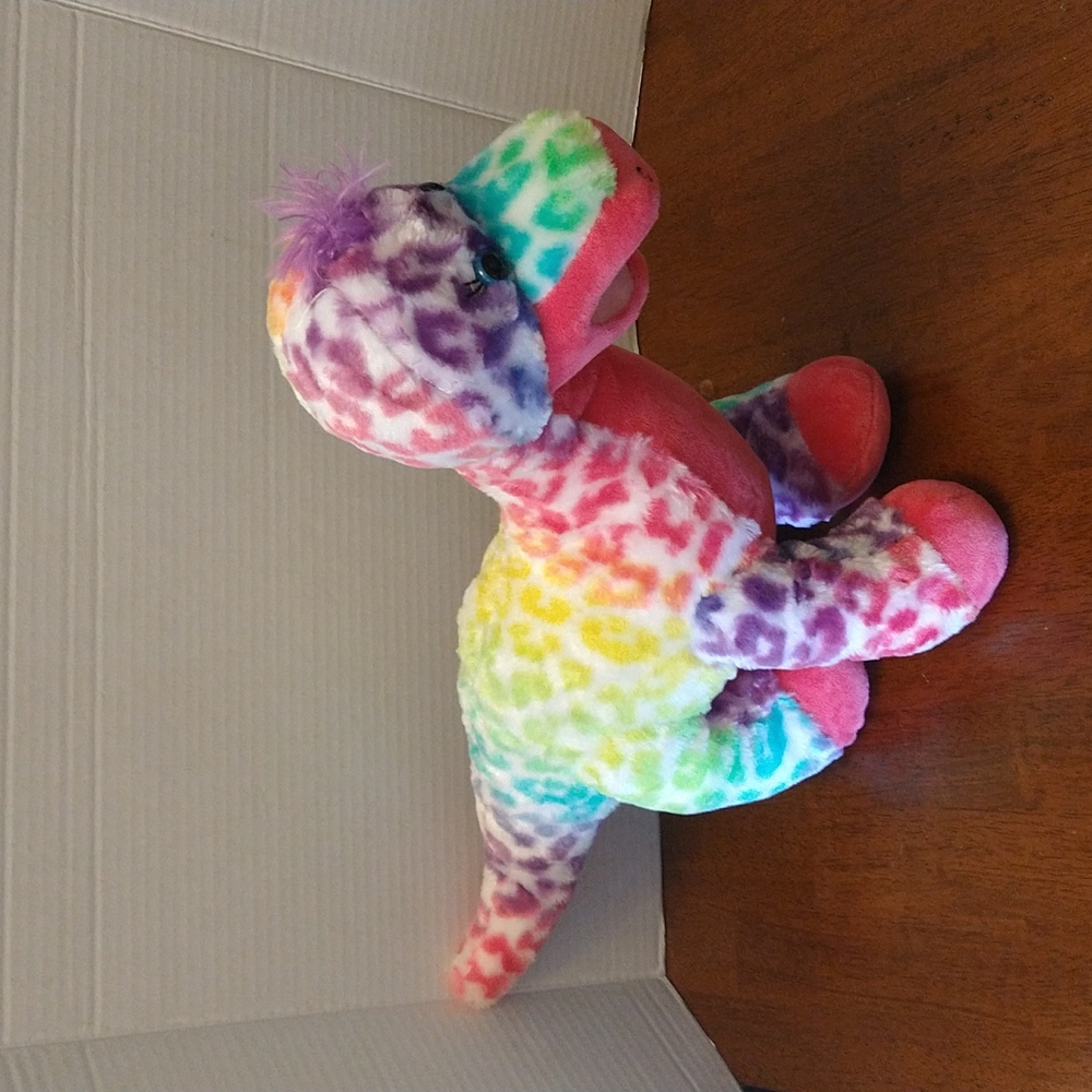 VGUC. Build-A-Bear l wild style rainbow dinosaur.